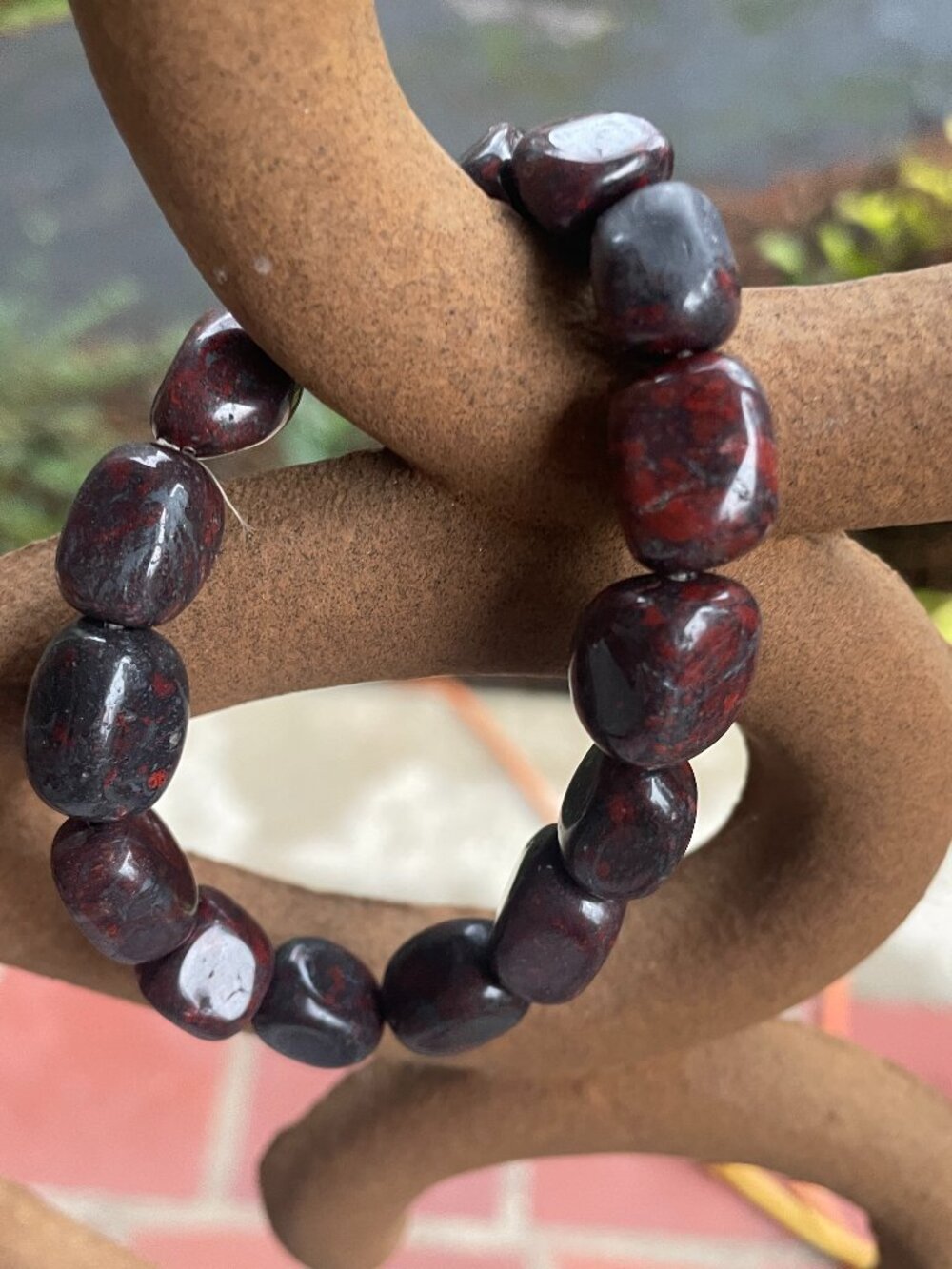 Red Brecciated Jasper Stretchy Bracelet 40g